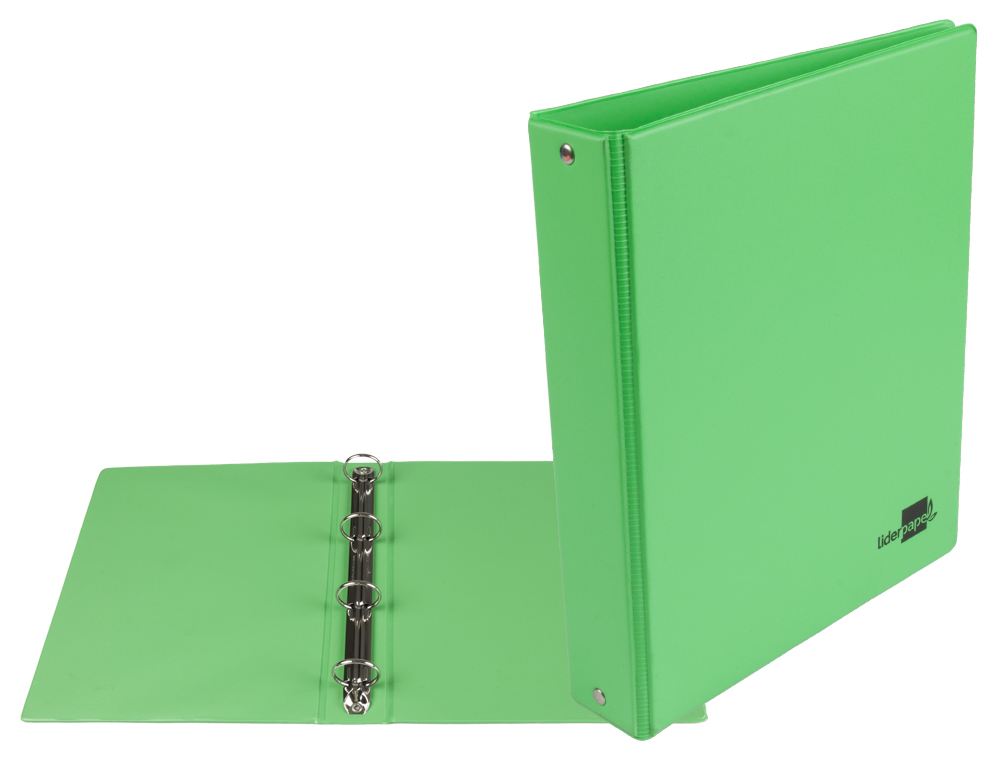 Pasta liderpapel cartao forrado pvc din a5 4 aneis 25 mm redondos verde ( Imagem 2 de 3 ) - Preview