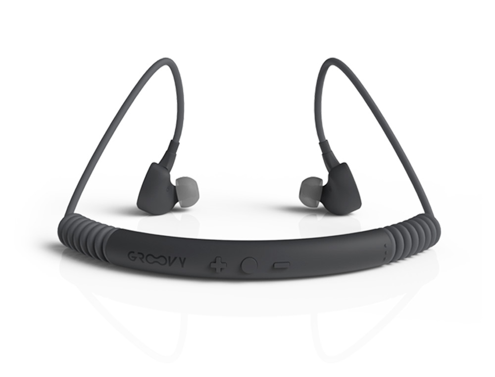 Auriculares groovy sport bluetooth neckband com microfone cor cinza escuro ( Imagem 2 de 4 ) - Preview