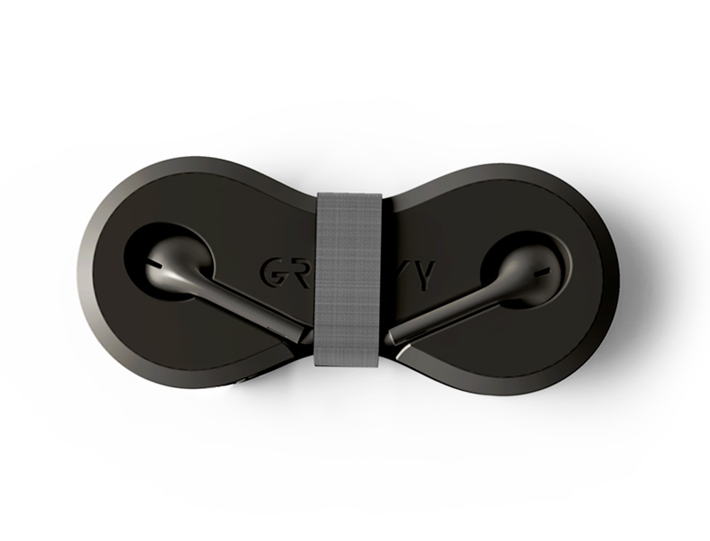 Auriculares groovy com microfone e estojo conector tipo-c cor preto ( Imagem 3 de 4 ) - Preview