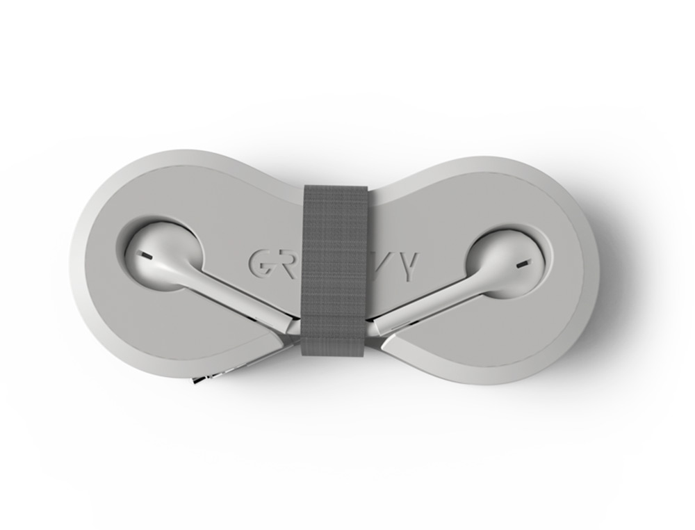Auriculares groovy com microfone e estojo conector jack 3,5 mm cor branco ( Imagem 3 de 4 ) - Preview