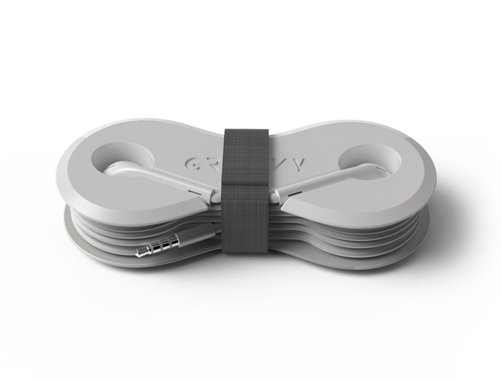 Auriculares groovy com microfone e estojo conector jack 3,5 mm cor branco ( Imagem 4 de 4 ) - Preview