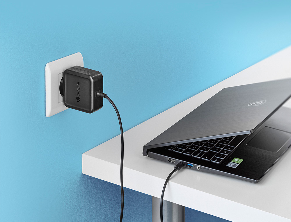 Carregador universal ngs de parede para portatil 45w tipo c 5v/9v/12v/15v-3a 20v/2,25a ( Imagem 5 de 7 ) - Preview