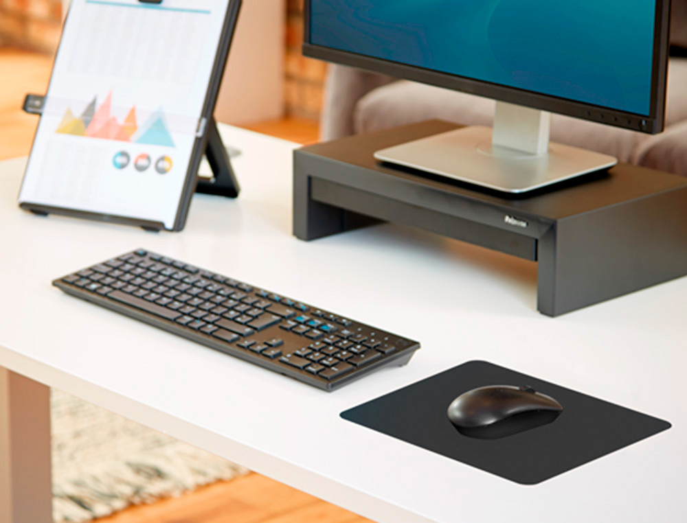 Tapete para rato fellowes stardard reciclado 50% cor preto ( Imagem 3 de 5 ) - Preview