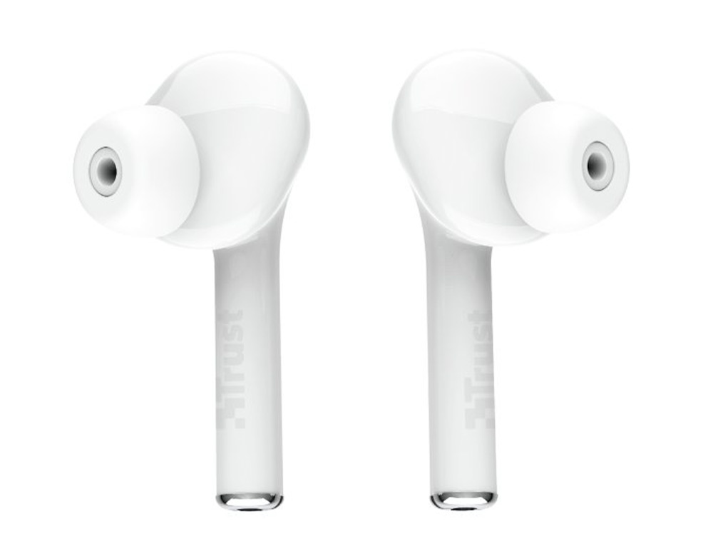 Trust Nika wireless Bluetooth earphones with charging case, white color. ( Imagem 5 de 9 ) - Preview