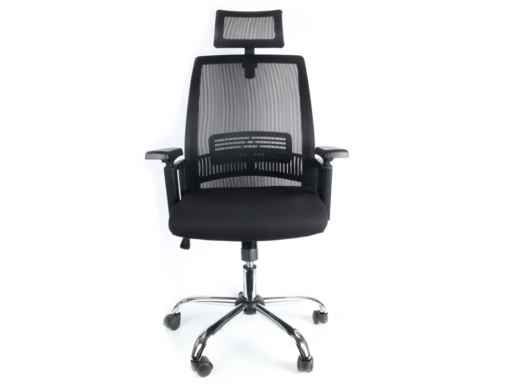 Cadeira de direcao q-connect ergonomica base metal encosto alto com apoio de cabeca ajustavel regulavel em altura 1140+7 ( Imagem 4 de 19 ) - Preview