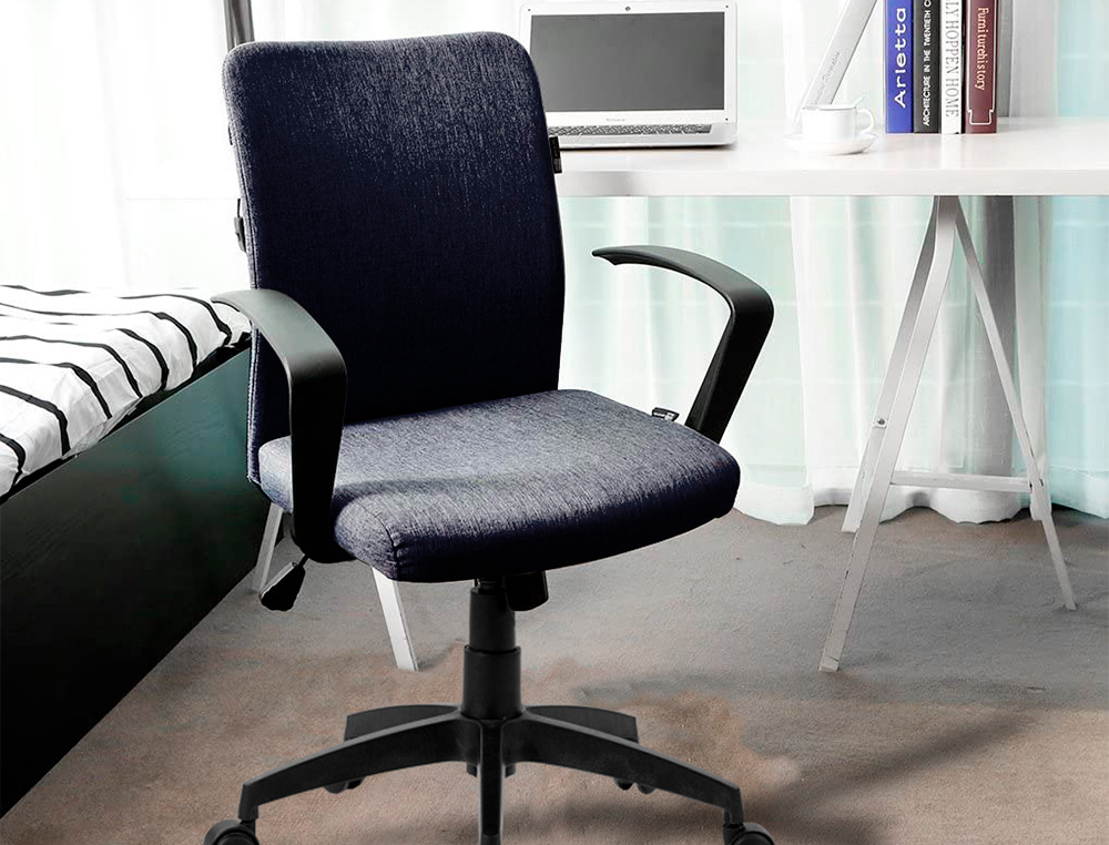 Cadeira de escritorio q-connect base nylon regulavel em altura 895+110mm altura 580mm largura 550mm profundidade tecido ( Imagem 5 de 5 ) - Preview