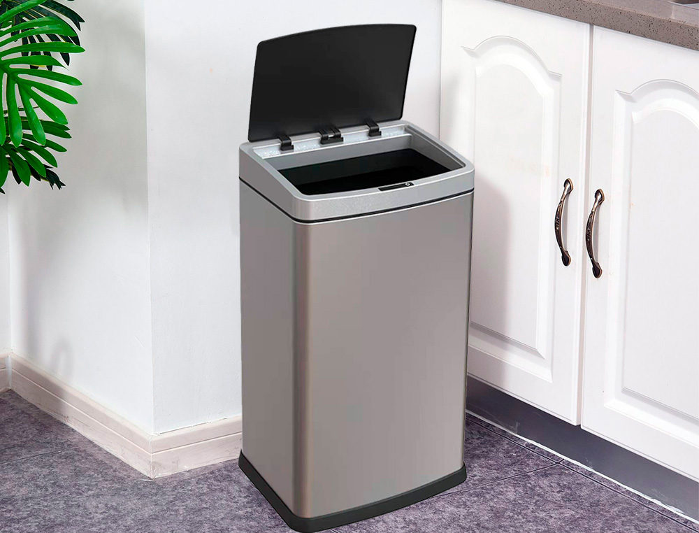 Cesto de papeis q-connect metalico com sensor automatico capacidade 60 litros ( Imagem 5 de 5 ) - Preview