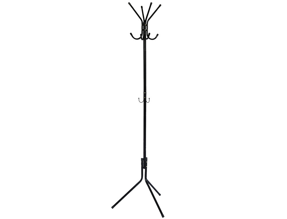 Cabide metalico q-connect preto 8 suportes 173x51 cm ( Imagem 2 de 2 ) - Preview