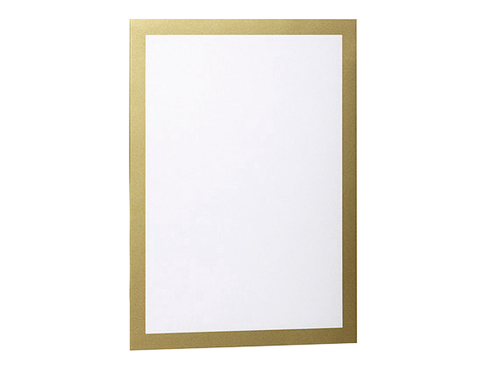 Moldura porta anuncios durable magnetico din a4 dorso adesivo removivel cor ouro pack de 2 unidades ( Imagem 2 de 5 ) - Preview