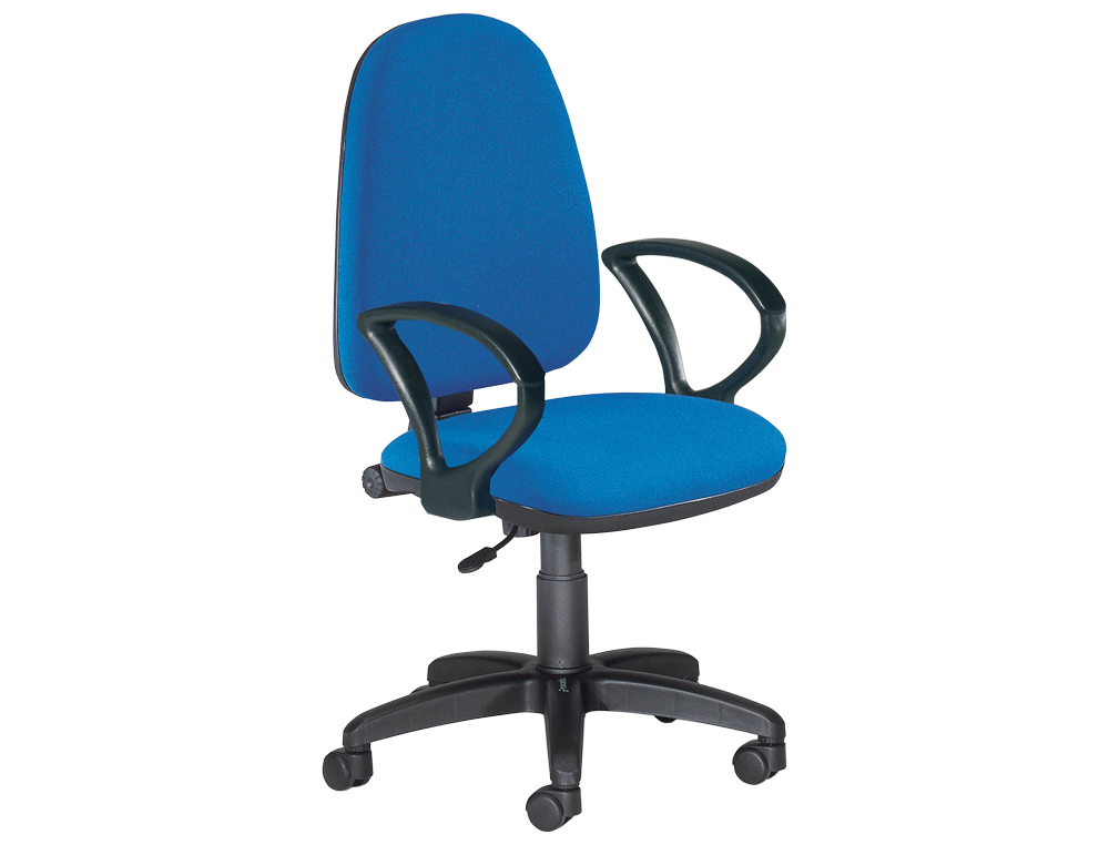 Cadeira de escritorio rocada com bracos cor azul diametro base 610 mm encosto de 490 mm x 420 mm ( Imagem 3 de 5 ) - Preview