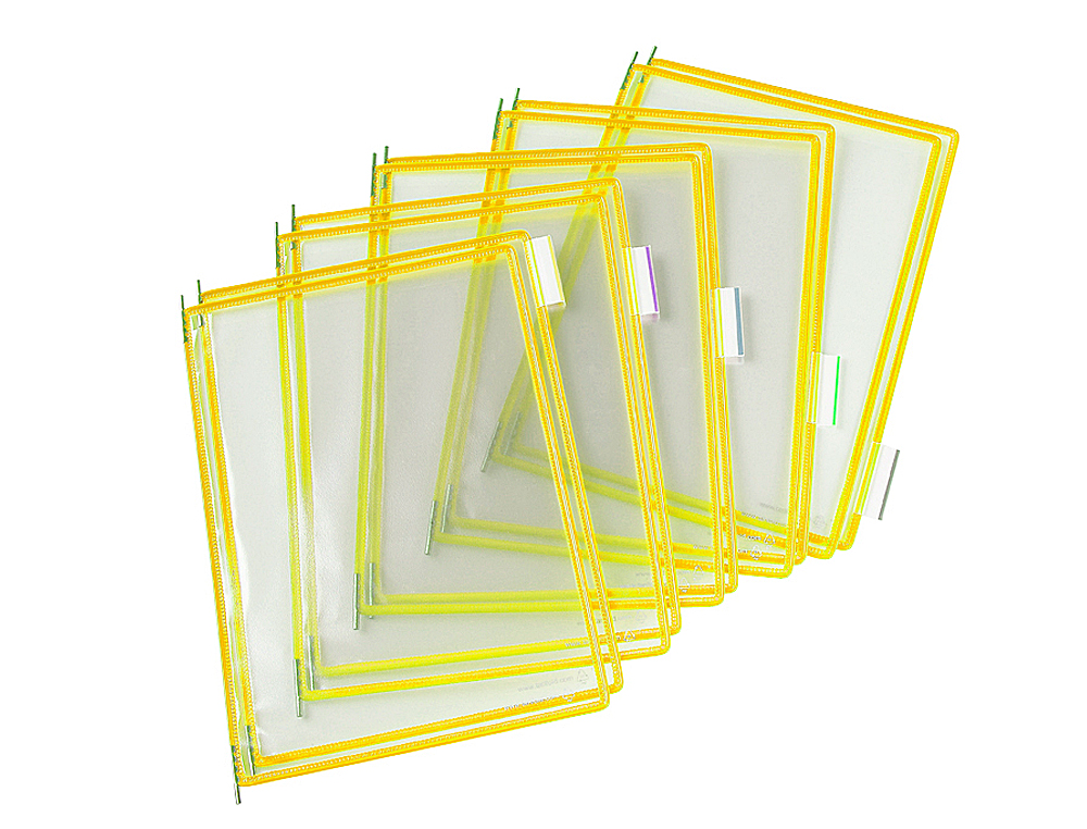 Bolsa para porta catalogo tarifold din a4 com pivots amarelo pack de 10 unidades ( Imagem 2 de 4 ) - Preview