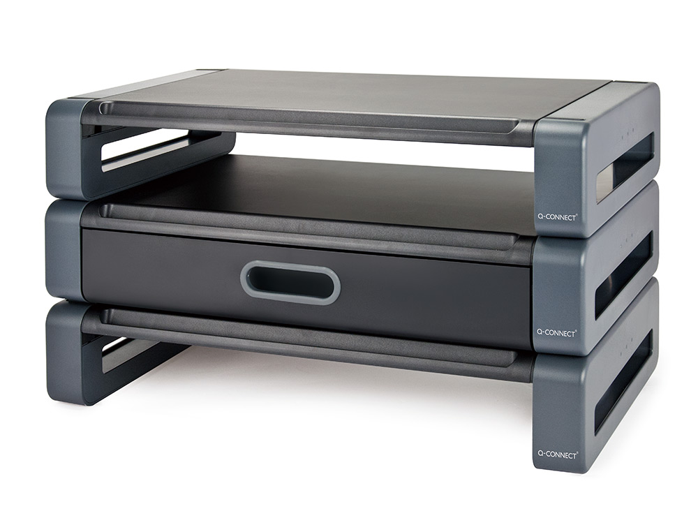 Suporte q-connect deluxe para monitor com gaveta ( Imagem 3 de 4 ) - Preview