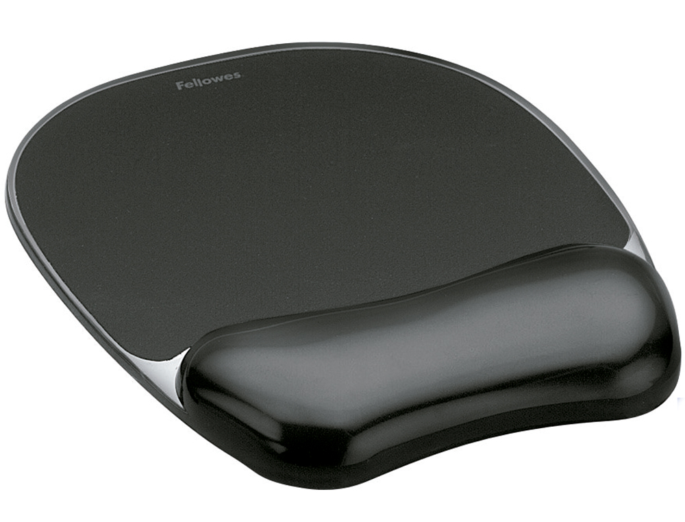 Tapete para rato fellowes preto com apoio de pulsos de gel ( Imagem 2 de 6 ) - Preview