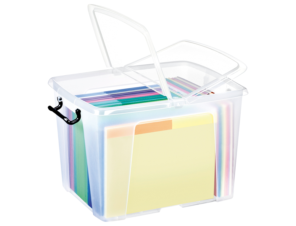 Caixa de armazenagem cep 40 litros transparente com tampa 397x498x329 mm ( Imagem 2 de 2 ) - Preview