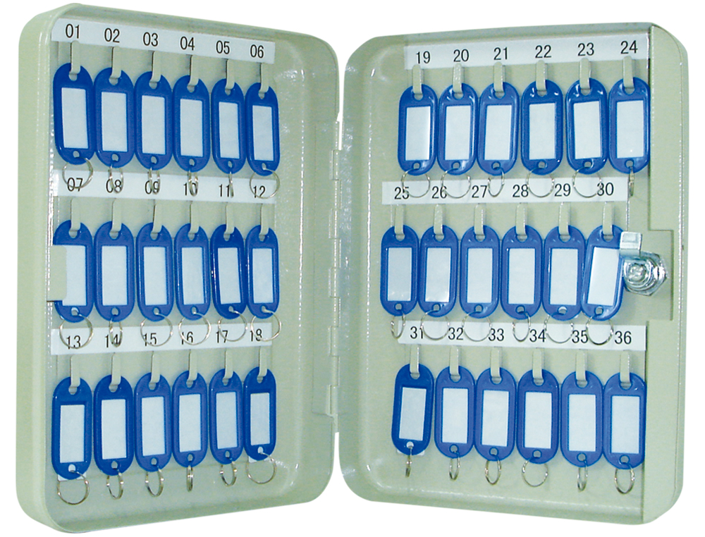 Armario porta-chaves q-connect metalico 18 x 25 x 6 cm para 36 chaves ( Imagem 2 de 2 ) - Preview