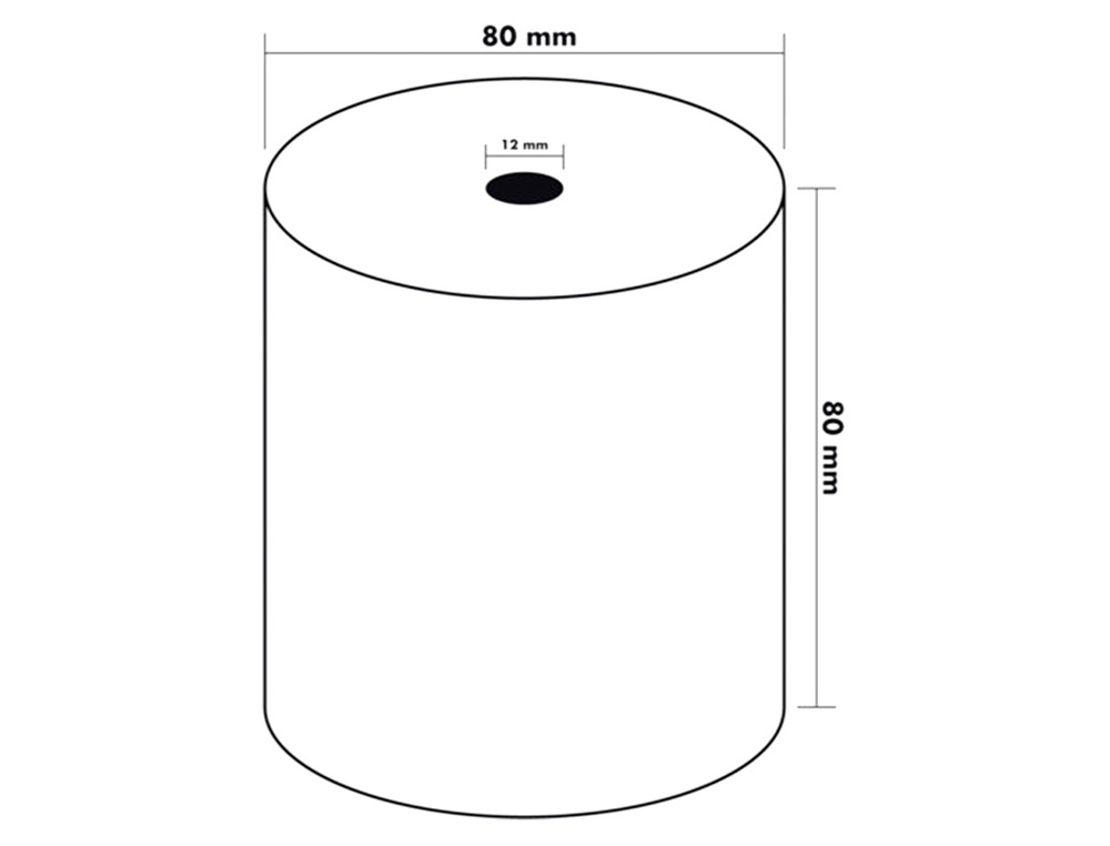 Rolo termico para impressora 80x80x11 mm 58 gr (5 unidades) ( Imagem 5 de 7 ) - Preview