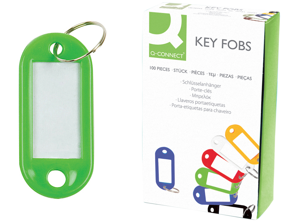 Chaveiro porta-etiquetas q-connect verde caixa 100 unidades ( Imagem 4 de 12 ) - Preview