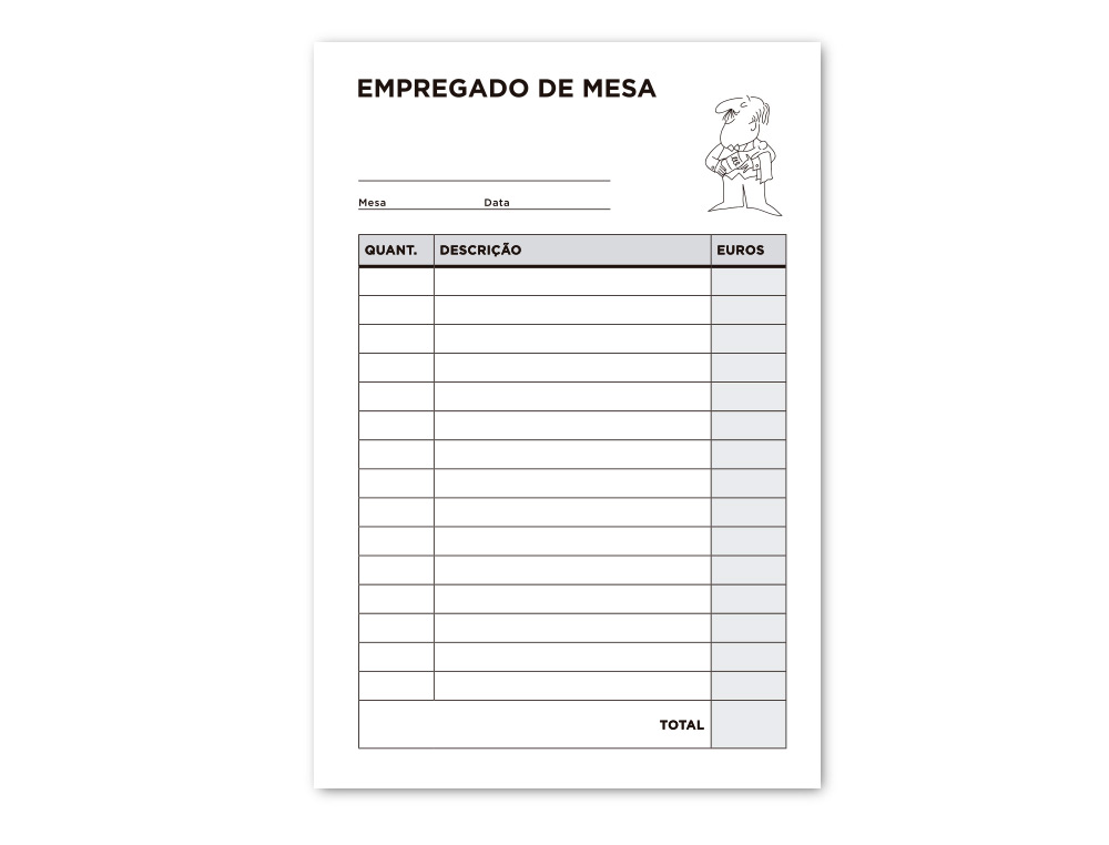 Bloco empregado de mesa duplicado 105x155 mm (10 unidades) ( Imagem 5 de 9 ) - Preview