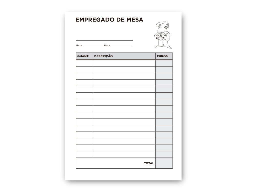 Bloco empregado de mesa simples 105x155 mm (10 unidades) ( Imagem 4 de 4 ) - Preview