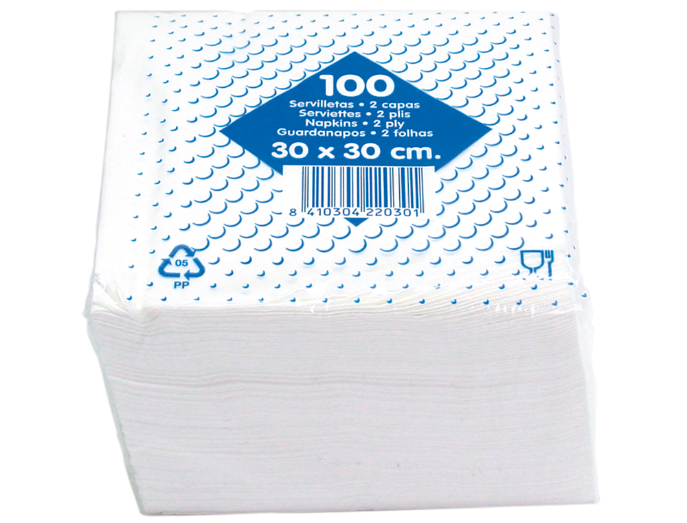 Guardanapos algodao 30x30 cm 2 folhas pack de 100 unidades ( Imagem 2 de 2 ) - Preview