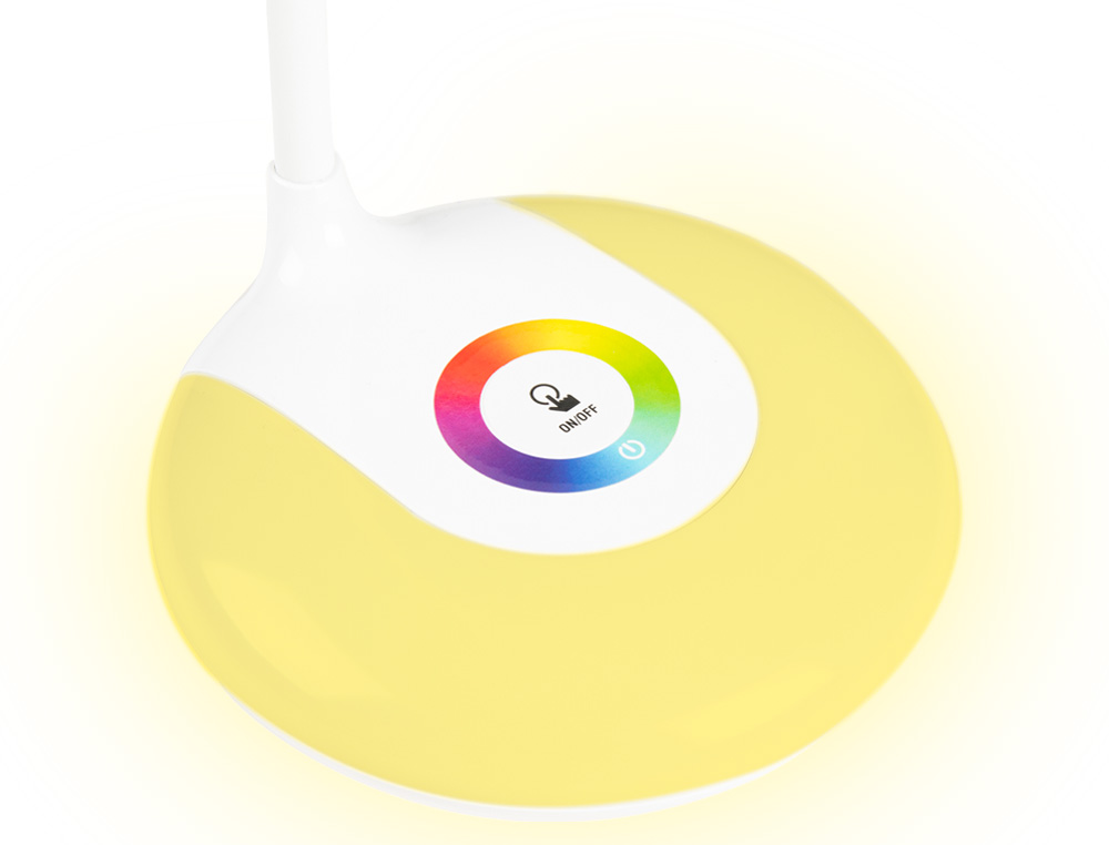 Candeeiro infantil liderpapel de secretaria recarregavel abs 16 led 3.7w sensor 3 niveis cor branca ( Imagem 4 de 6 ) - Preview