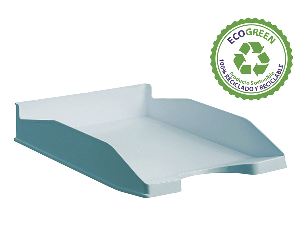 Tabuleiro De Secretaria - Arcivo 2000 - Ecogreen, Plástico 100% Reciclado e Reciclável, Empilhavel - Din. A4 Cor Azul Pastel ( Imagem 2 de 4 ) - Preview