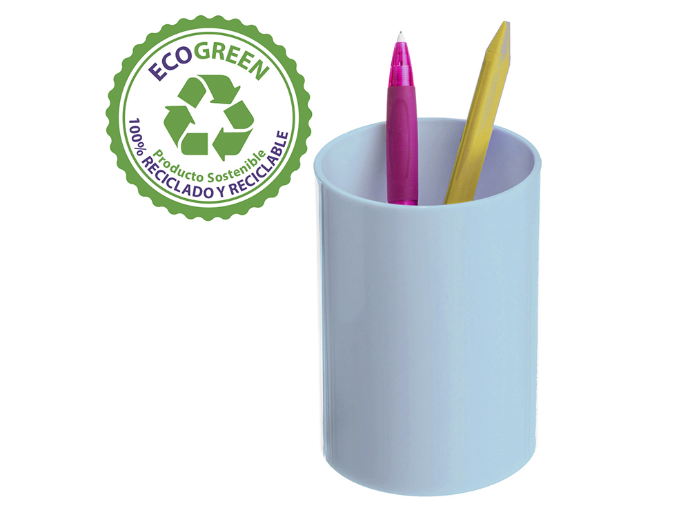 Porta Lápis Archivo 2000 Ecogreen Plástico 100% Reciclado e Reciclável Cor Azul Pastel ( Imagem 2 de 5 ) - Preview