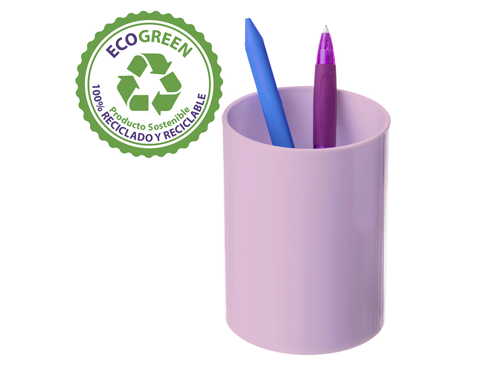 Porta lapis archivo 2000 ecogreen plastico 100% reciclado e reciclavel cor rosa pastel ( Imagem 2 de 4 ) - Preview