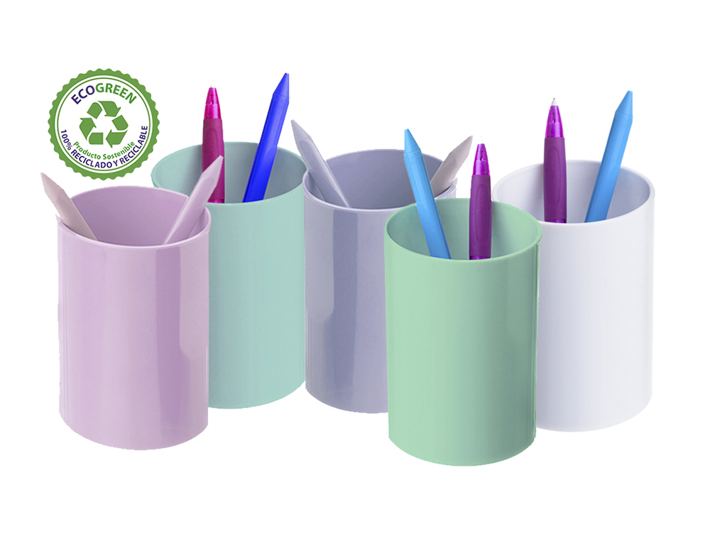 Porta lapis archivo 2000 ecogreen plastico 100% reciclado e reciclavel cor rosa pastel ( Imagem 3 de 4 ) - Preview