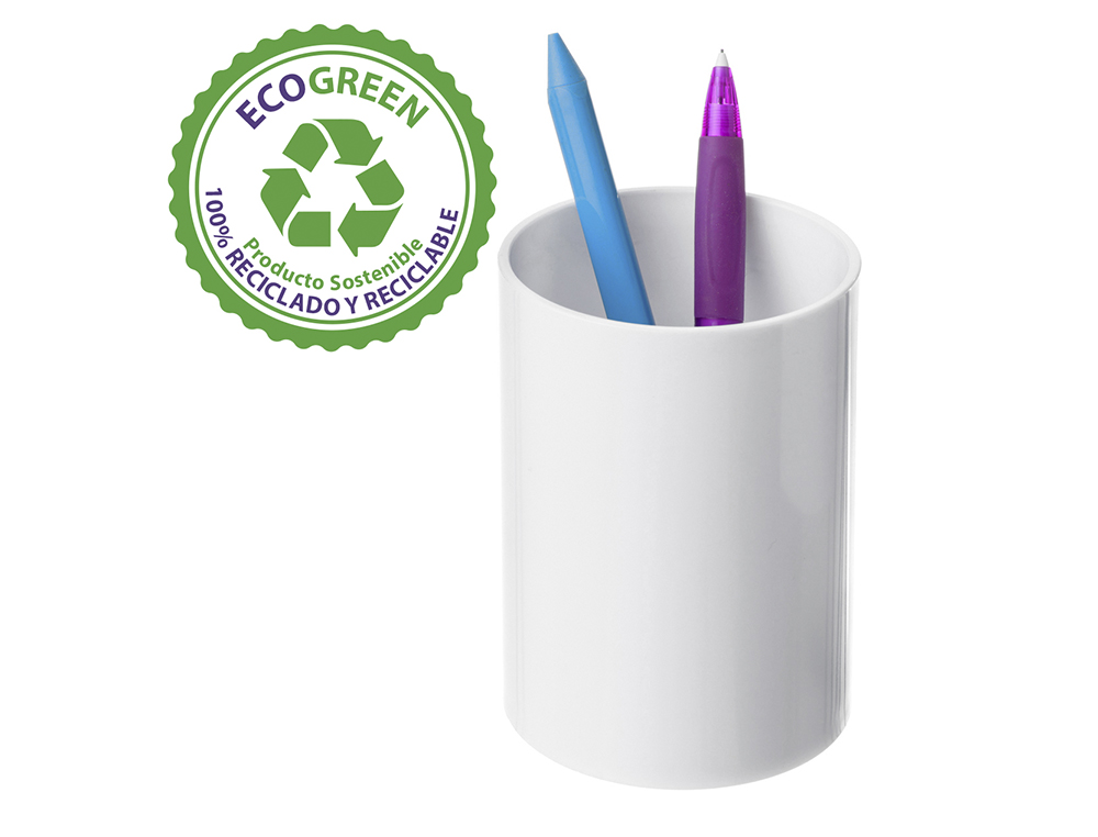 Porta Lápis Archivo 2000 Ecogreen Plástico 100% Reciclado e Reciclável Cor Branco Pastel ( Imagem 2 de 4 ) - Preview