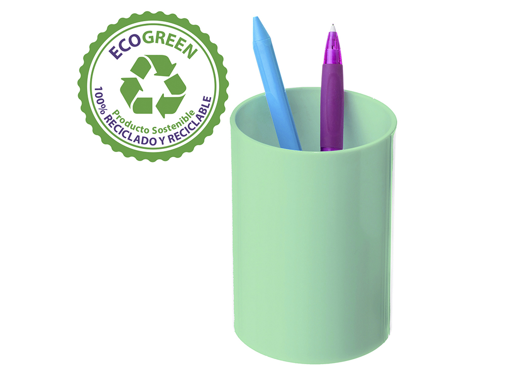 Porta lapis archivo 2000 ecogreen plastico 100% reciclado e reciclavel cor verde pastel ( Imagem 2 de 4 ) - Preview