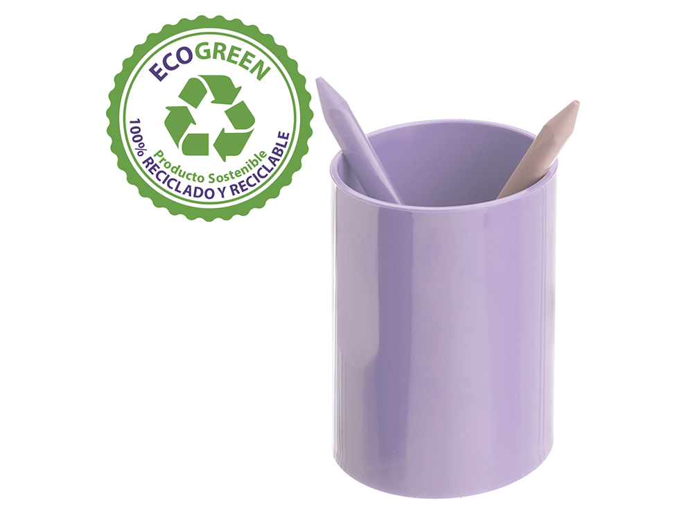 Porta Lápis Archivo 2000 Ecogreen Plástico 100% Reciclado e Reciclável Cor Malva Pastel ( Imagem 2 de 4 ) - Preview