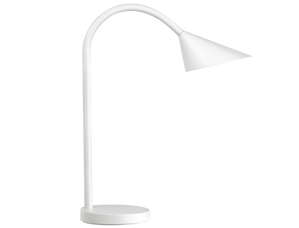 Candeeiro de escritorio unilux sol led 4w braco flexivel abs e metal branco base 14 cm diametro ( Imagem 2 de 2 ) - Preview