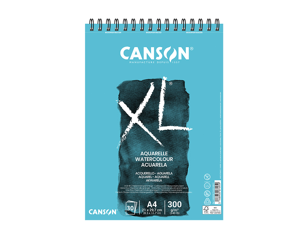 Bloco de desenho aguarela canson xl aquarelle grano fino din A4 ( Imagem 2 de 8 ) - Preview