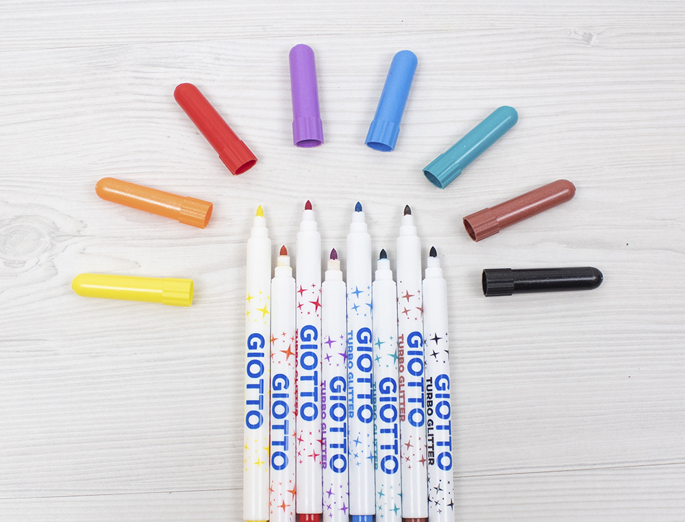Marcador giotto turbo glitter purpurina caixa de 8 unidades ( Imagem 2 de 5 ) - Preview