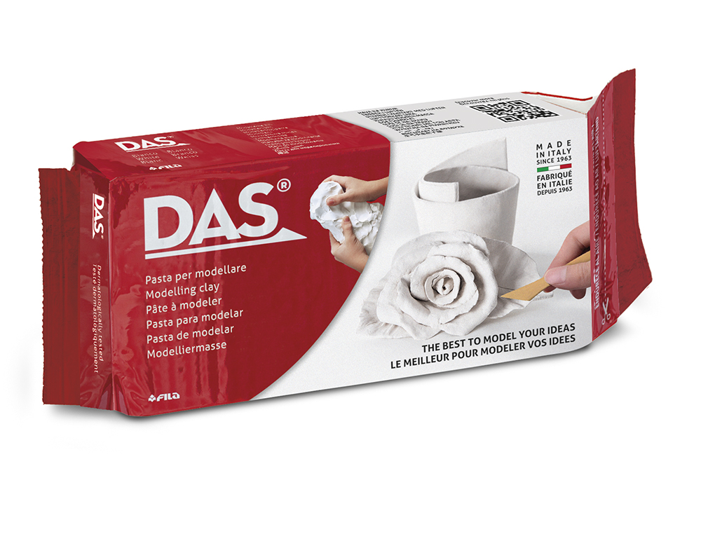 DAS - PASTA DE MODELAR 1kg BRANCO - 387500 ( Imagem 2 de 4 ) - Preview