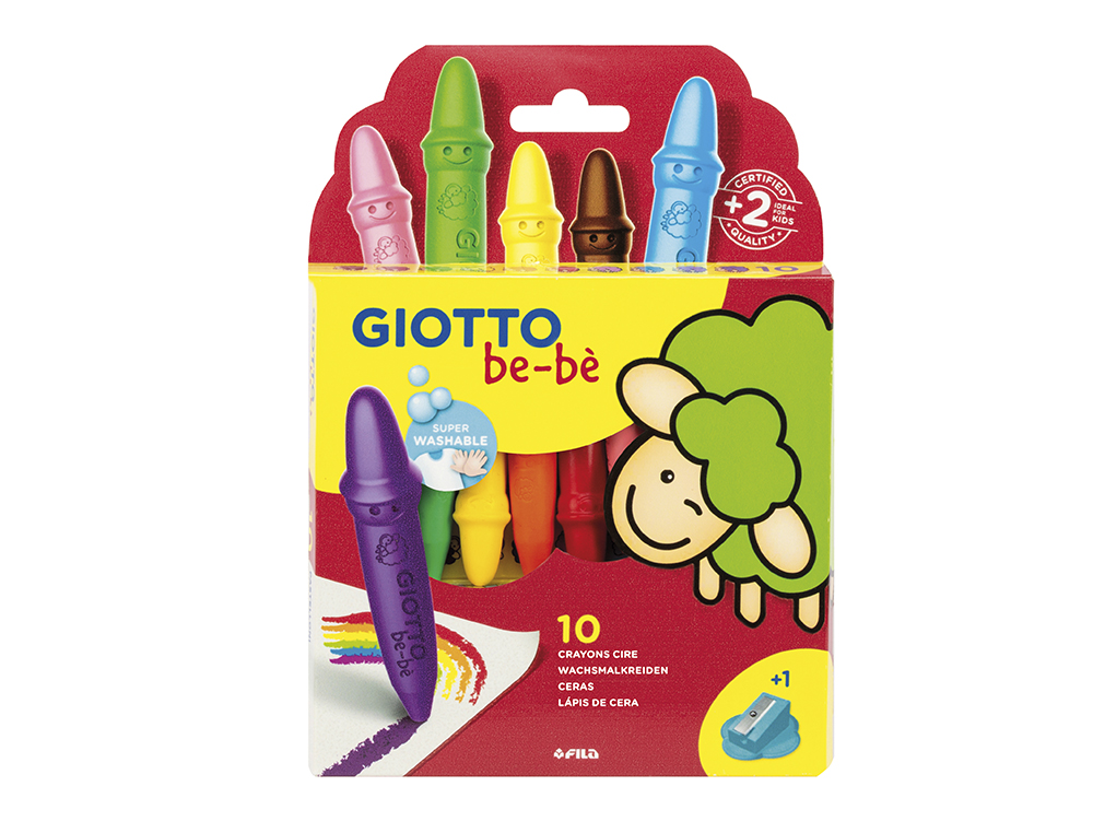 Giotto Be-Be Super Lápis De Cera + Apara-Lapis Cx.10 ( Imagem 2 de 10 ) - Preview