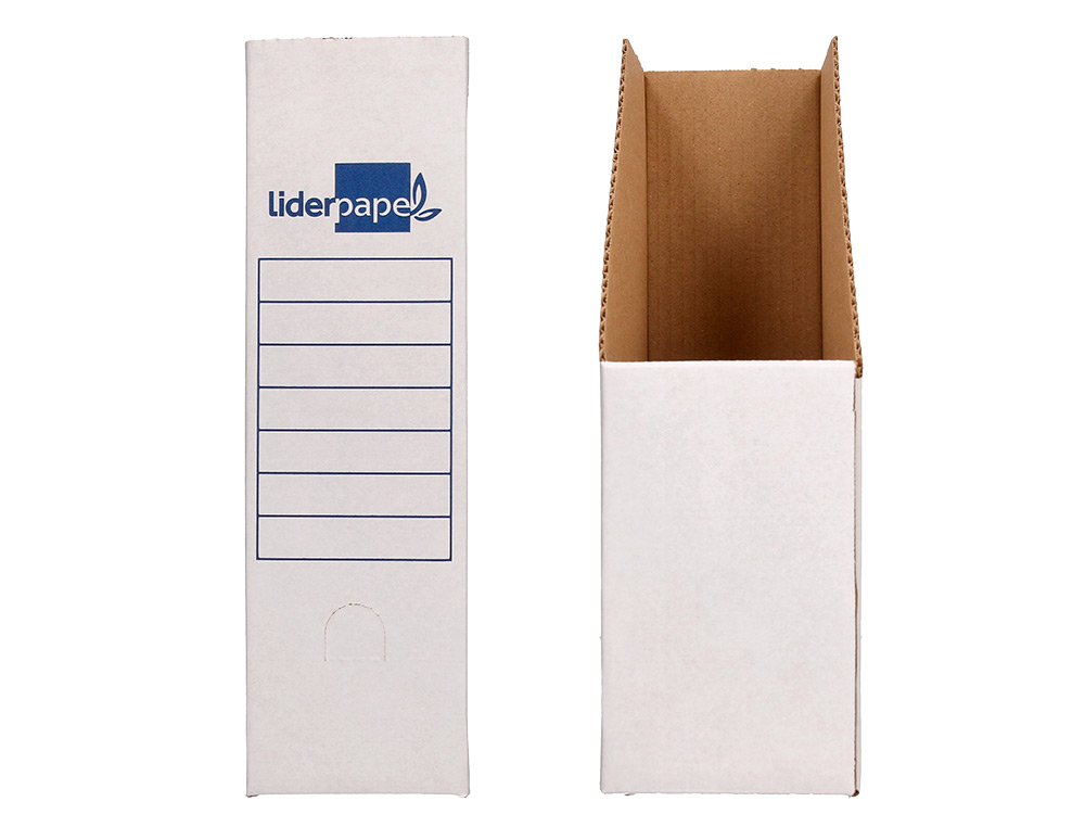Porta revistas liderpapel cartao com oculo na lombada branco 256x100x335 mm ( Imagem 4 de 13 ) - Preview
