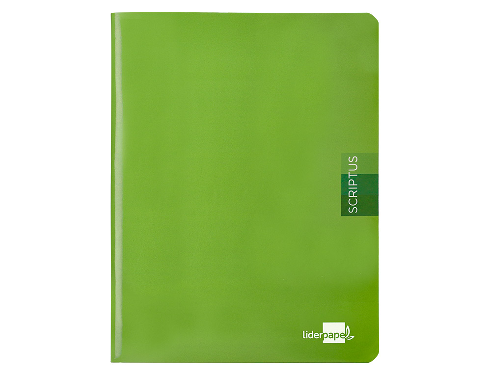 Caderno escolar liderpapel scriptus 48 f din a5 quadriculado 4 mm capa verde papel 90 gr (5 unidades) ( Imagem 2 de 10 ) - Preview