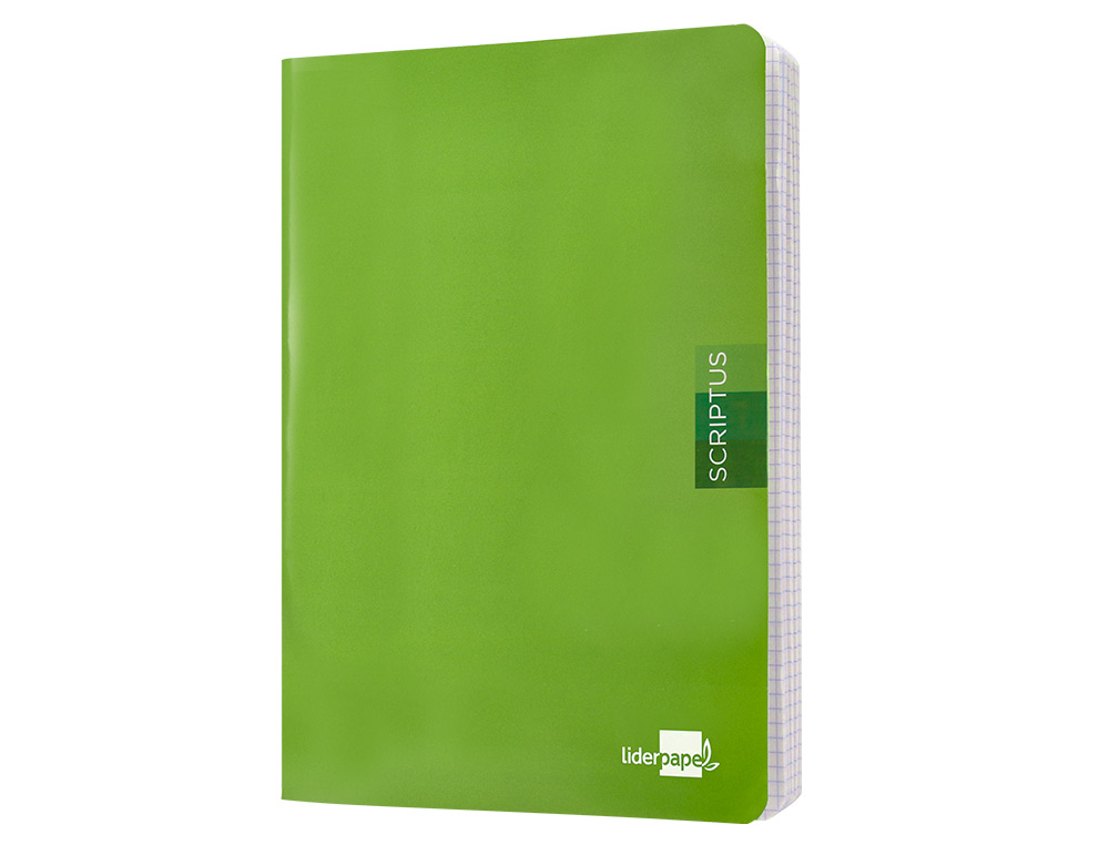 Caderno escolar liderpapel scriptus 48 f din a5 quadriculado 4 mm capa verde papel 90 gr (5 unidades) ( Imagem 3 de 10 ) - Preview