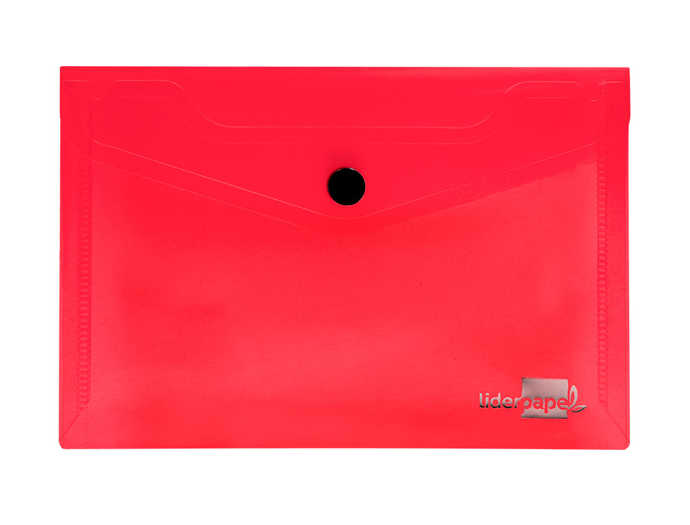 Bolsa porta documentos liderpapel com mola din a7 vermelho translucido (12 unidades) ( Imagem 2 de 15 ) - Preview
