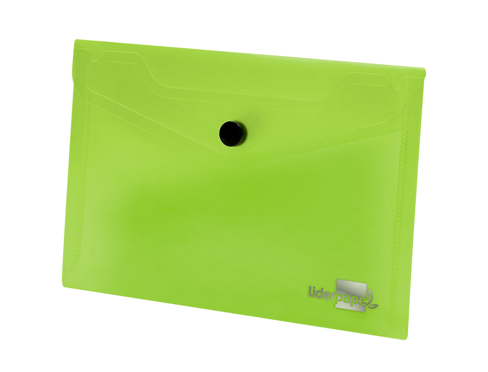 Bolsa porta documentos liderpapel com mola 114x95 mm verde (12 unidades) ( Imagem 3 de 15 ) - Preview