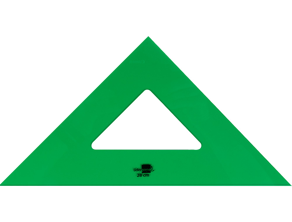 Esquadro liderpapel 28 cm plastico verde ( Imagem 2 de 6 ) - Preview