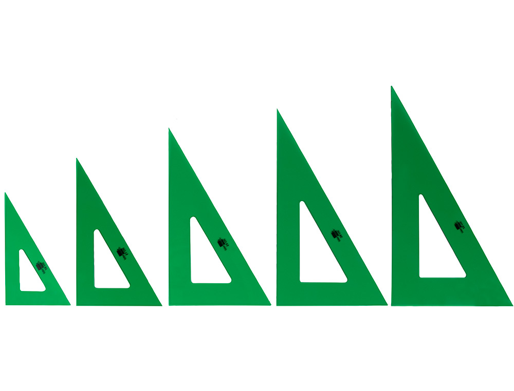 Esquadro liderpapel 28 cm plastico verde ( Imagem 4 de 6 ) - Preview