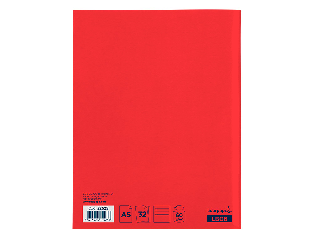 Caderno escolar liderpapel 32 folhas din a5 pautado ( Imagem 5 de 11 ) - Preview