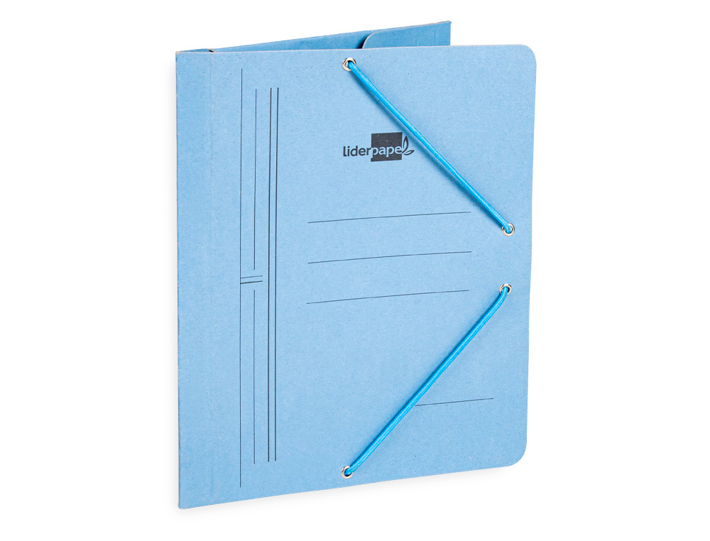 Pasta De Elásticos Liderpapel Quarto Com Abas Azul ( Imagem 3 de 9 ) - Preview