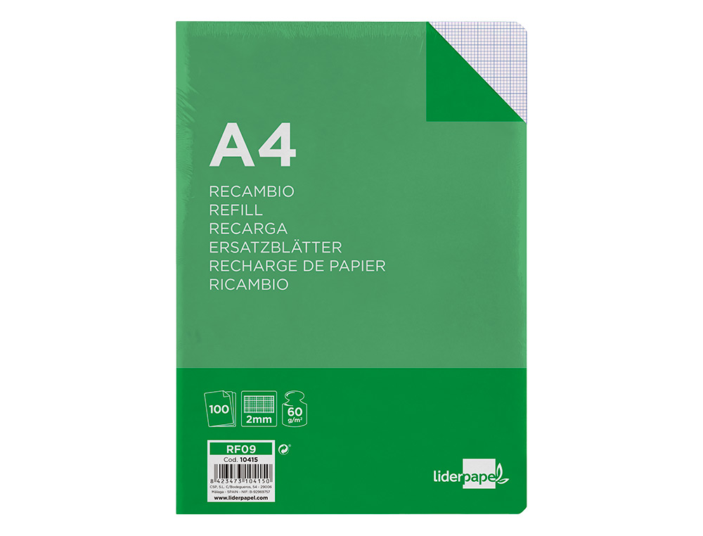 Recarga liderpapel folio 100 f 4tf-04 milimetrado 4 furos ( Imagem 3 de 19 ) - Preview