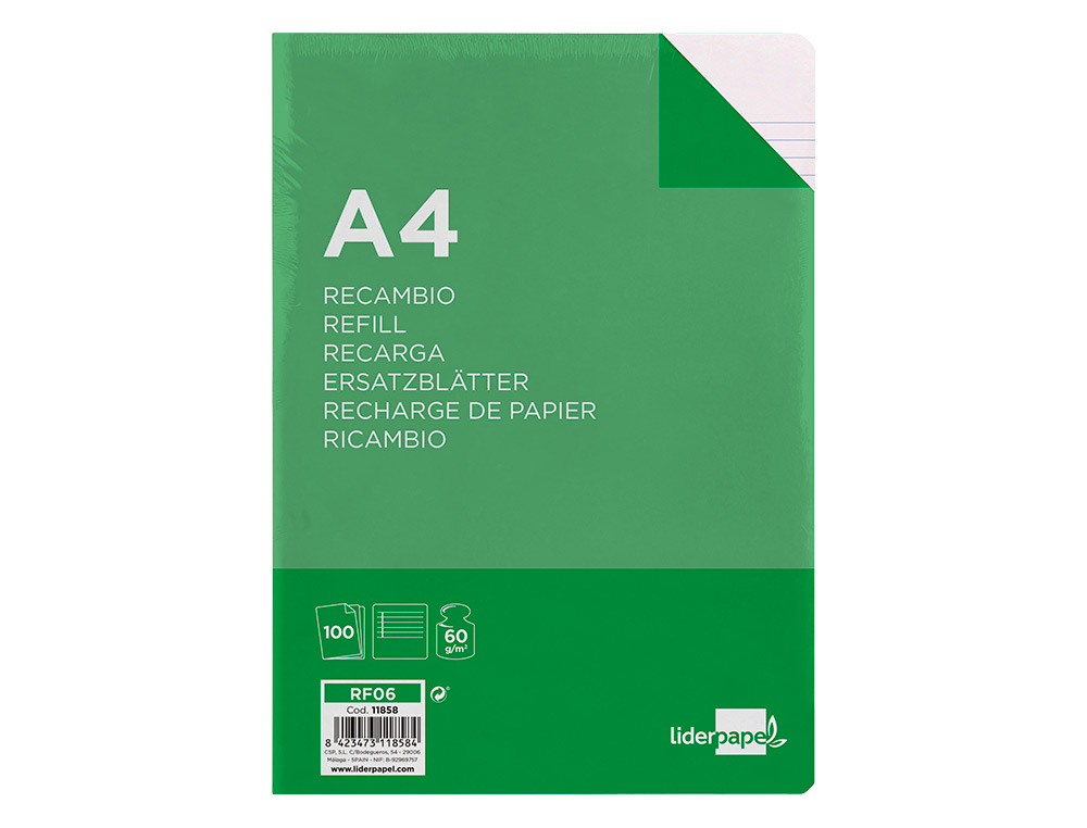 Recarga liderpapel folio 100 f 4tf-02 1 pautado 4 furos com margem ( Imagem 3 de 11 ) - Preview