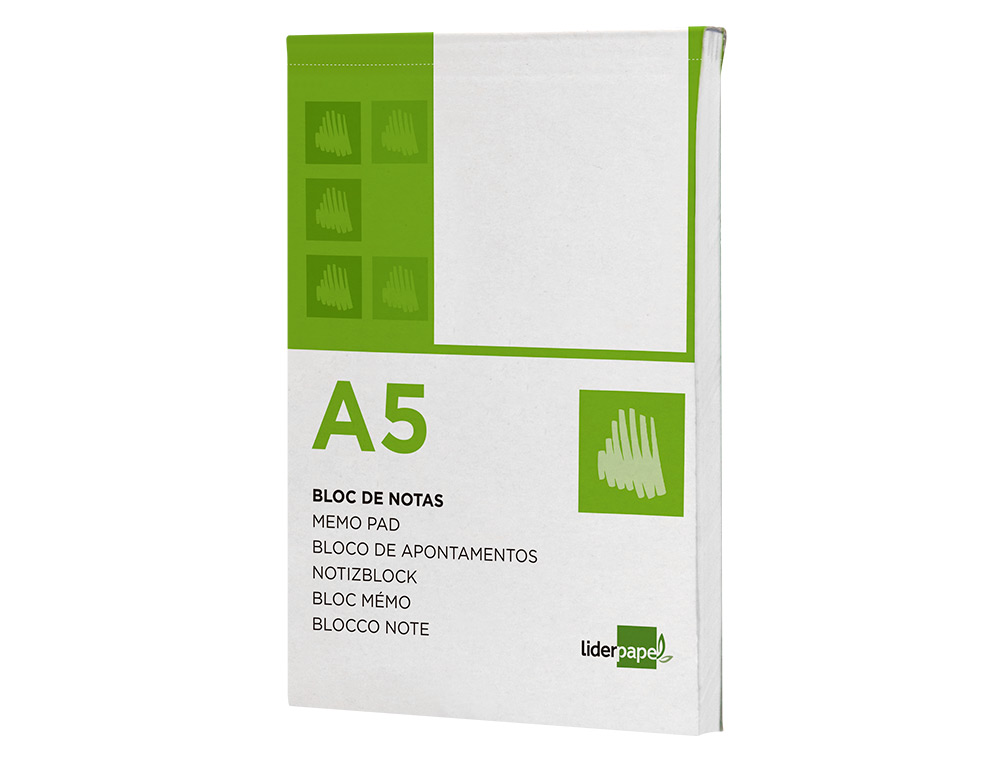 Bloco de apontamentos liderpapel din a5 80 f liso (6 unidades) ( Imagem 3 de 17 ) - Preview