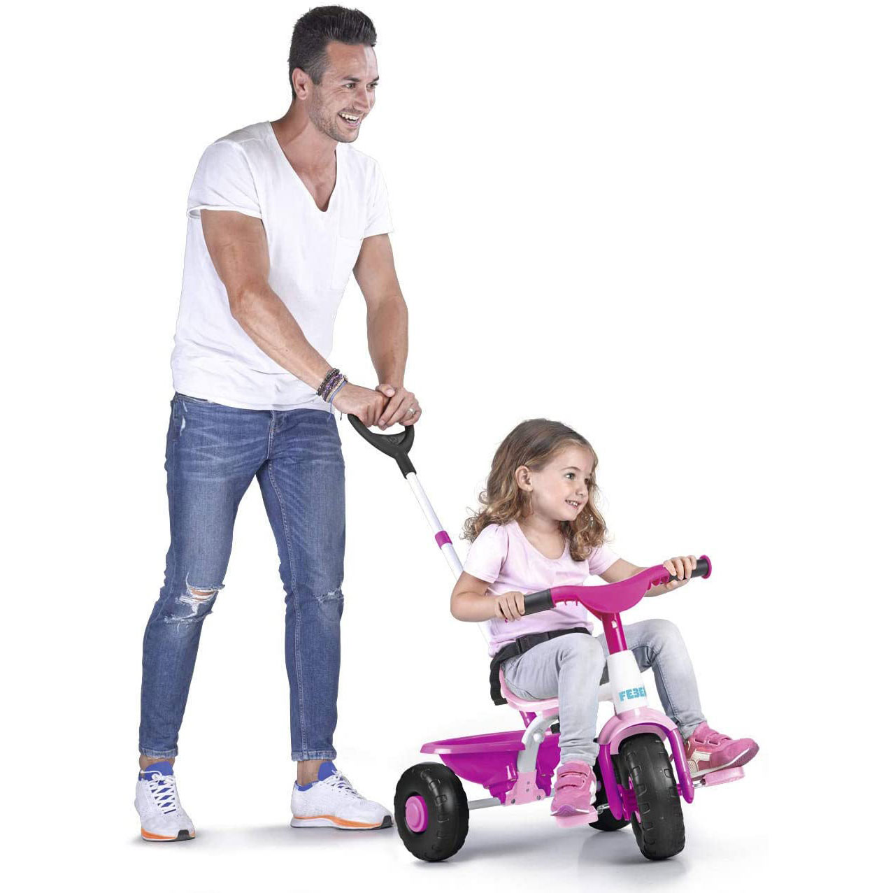 Triciclo Baby Trike Rosa Famosa Feber 800012811 ( Imagem 2 de 2 ) - Preview